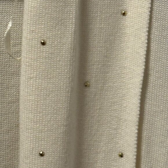 Ruby Rd. Womans Open Front Cardigan 1X  Ivory Embellished With Studs - Picture 3 of 12